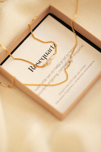 Elemental armband - Rozenkwarts | Verguld en zilver